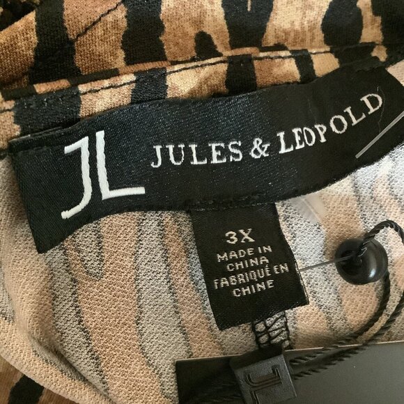 Jules & Leopold Size 3X Animal Print Brown & Black Sleeveless Blouse. New - Picture 11 of 11